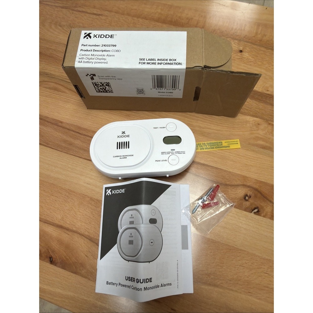Kidde Carbon Monoxide Detector, AA Battery Powered, Portable for Travel or Home,